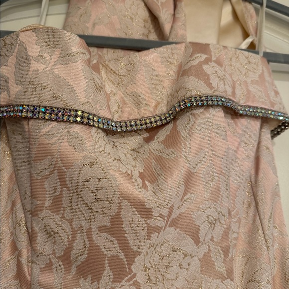 Jessica McClintock Strapless Dress in Blush Pink - Picture 2 of 8